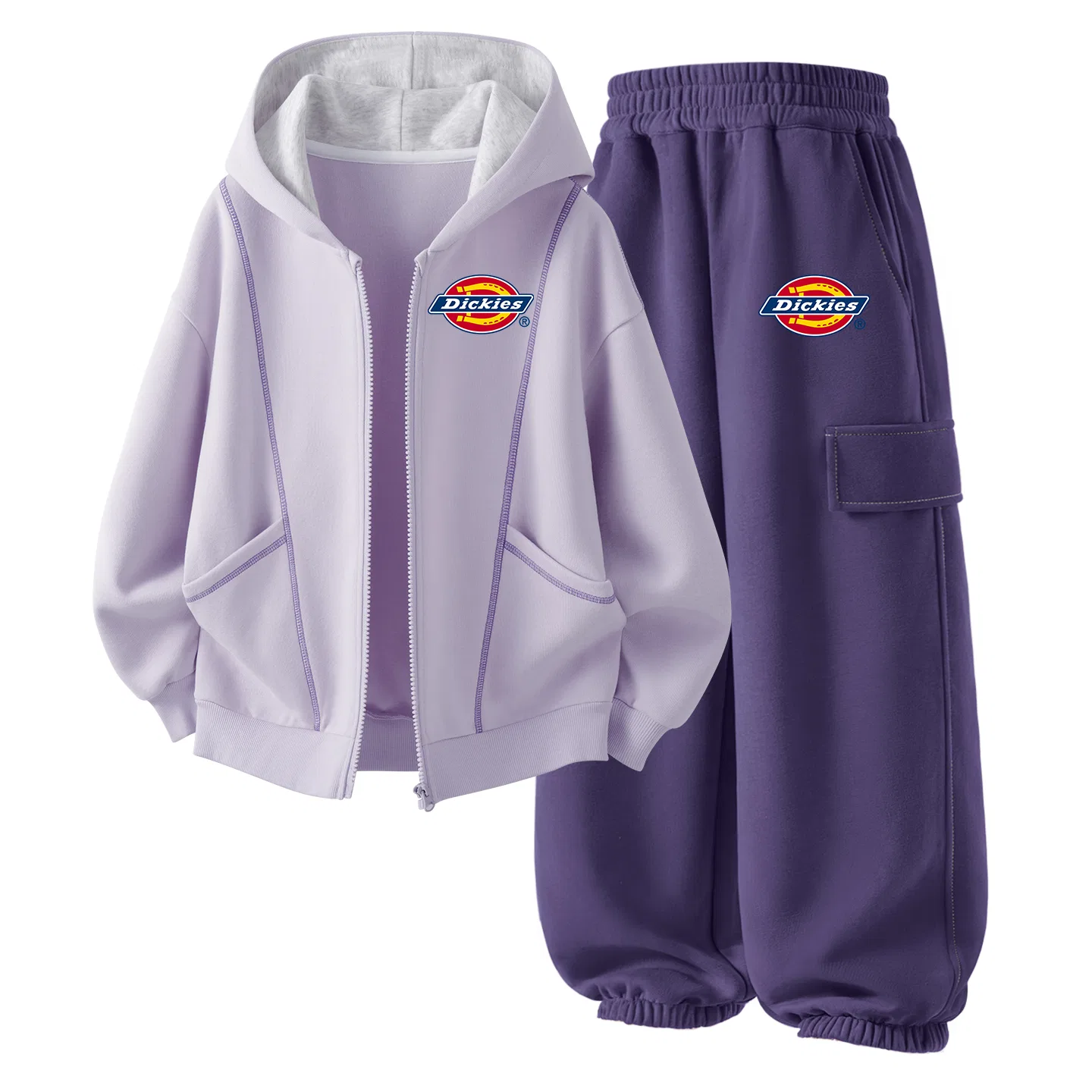 Детский спортивный комплект с принтом Dickies, Silicone Standard K Milk Taro Purple+Standard Thick Pulse Purple