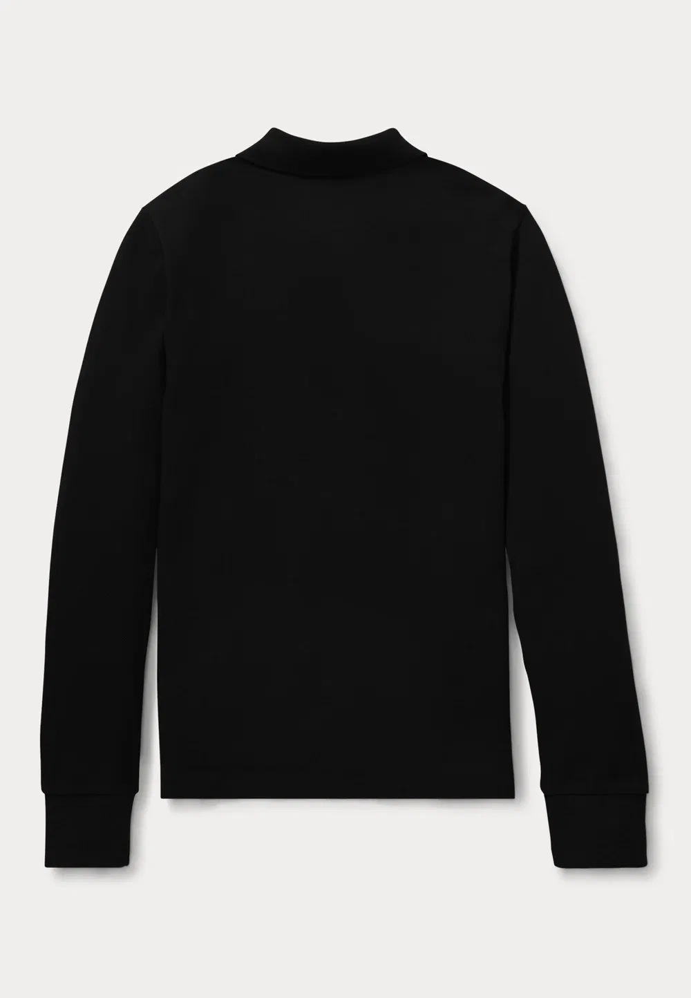 Поло из хлопковой сетки с длинными рукавами, размер 7-14 лет Polo Ralph Lauren, Black — фото 2