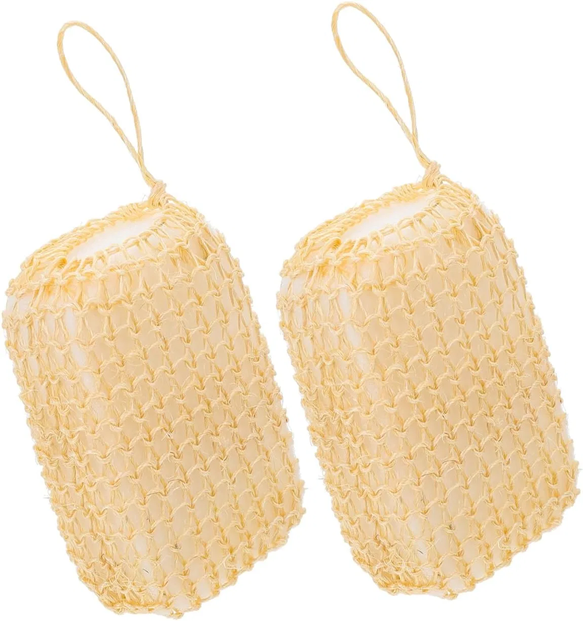 Набор скрабов для тела из сизаля 2 шт, FOYTOKI, 15x9.5x5 см, Beige