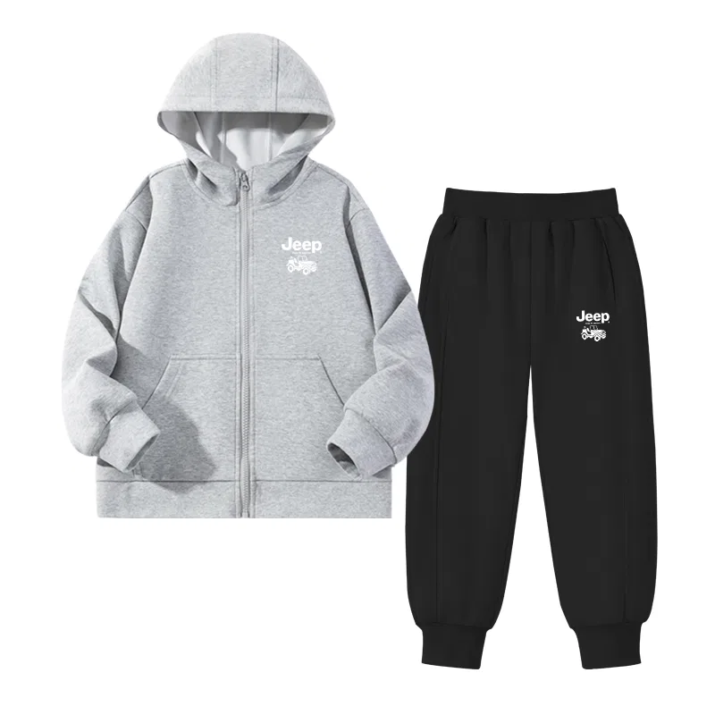 Детский спортивный комплект с капюшоном, модель Jeep, цвет Grey/Black