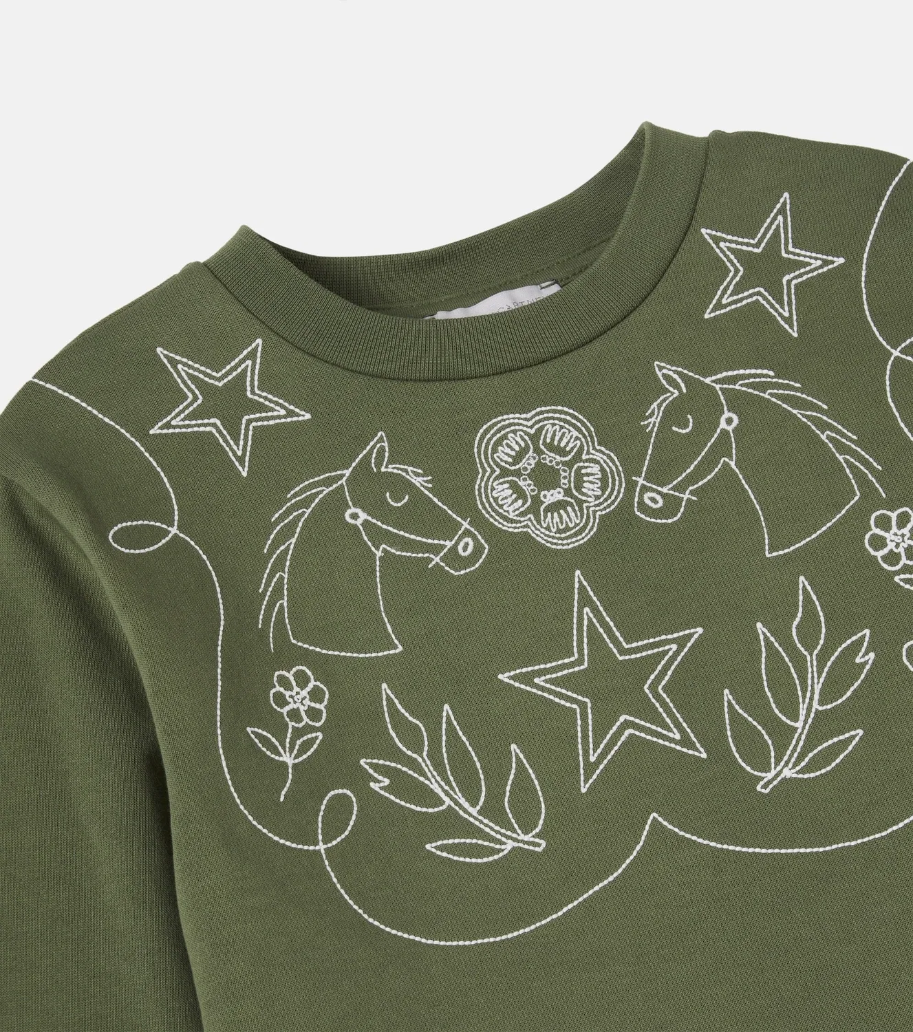 Толстовка из флиса с вышивкой Stella Mccartney Kids, зеленый — фото 4