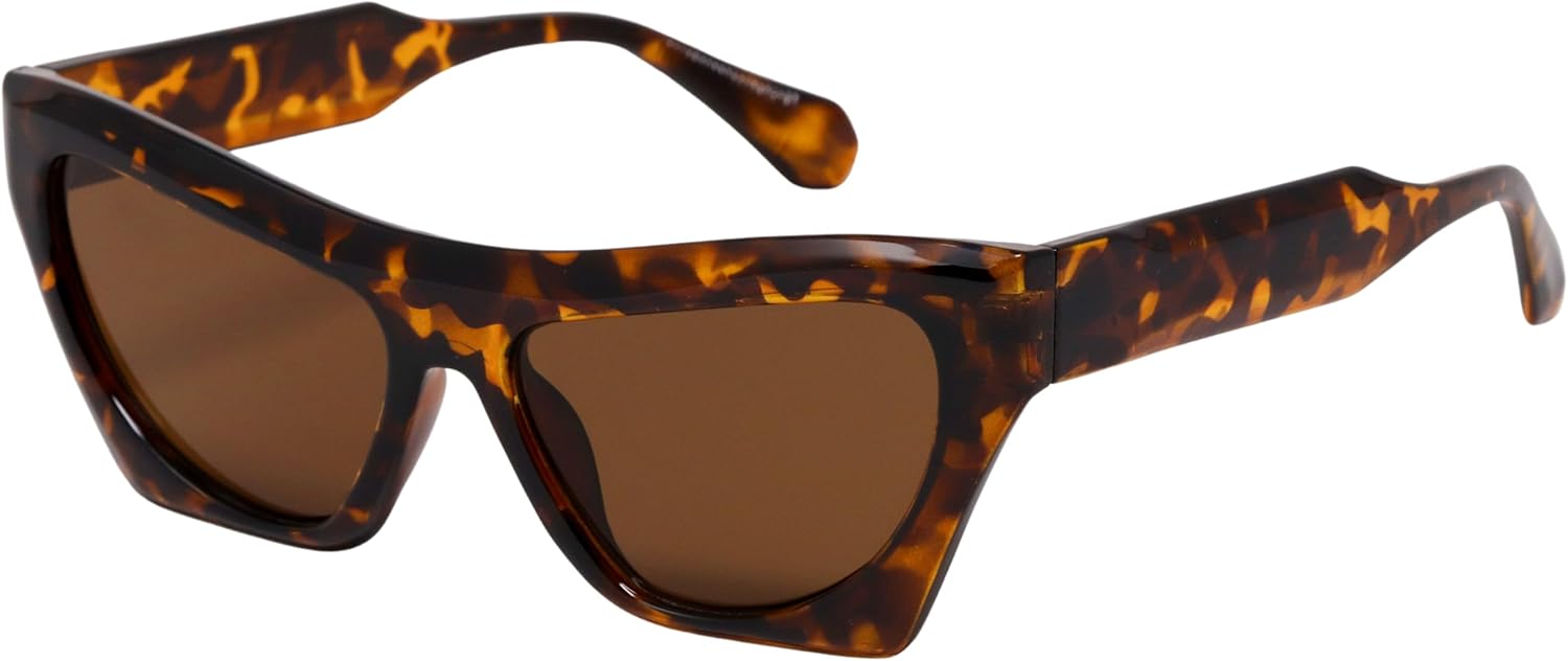 

Модные женские солнцезащитные очки «кошачий глаз», двухцветные, большого размера, универсальные, роскошные женские солнцезащитные очки с защитой от УФ-излучения UV400 RAVI EYEWEAR, Tortoise