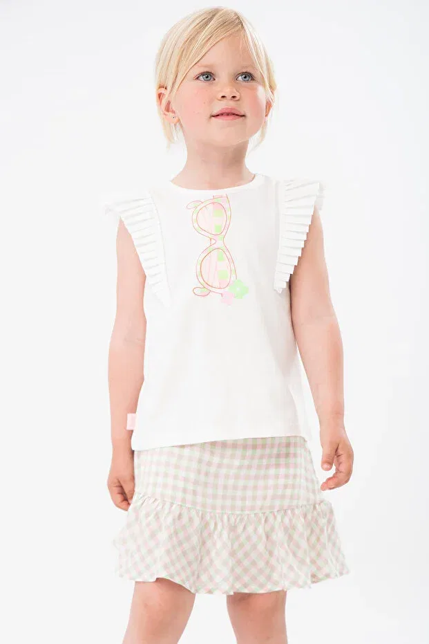 Детская футболка для девочек с оборками Boboli, Multicolor