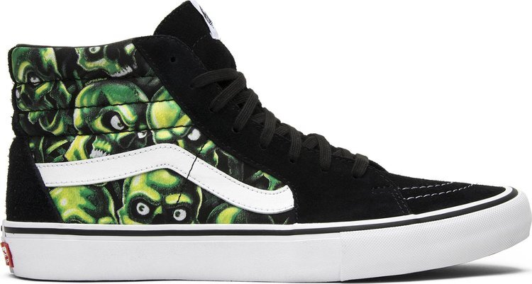 

Кеды Vans Supreme x Sk8-Hi Glow-In-The-Dark Skull Pile, черный