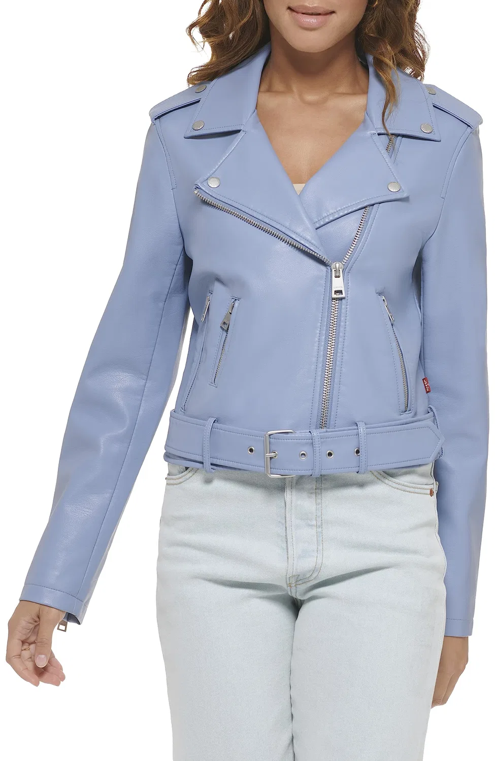 Женская куртка-косуха из экокожи с поясом Levi's, 3-Country Blue