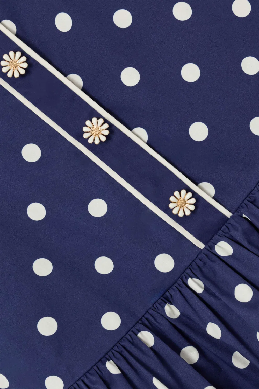 Платье с принтом в горошек Polka Dot Dress Self Portrait — фото 3