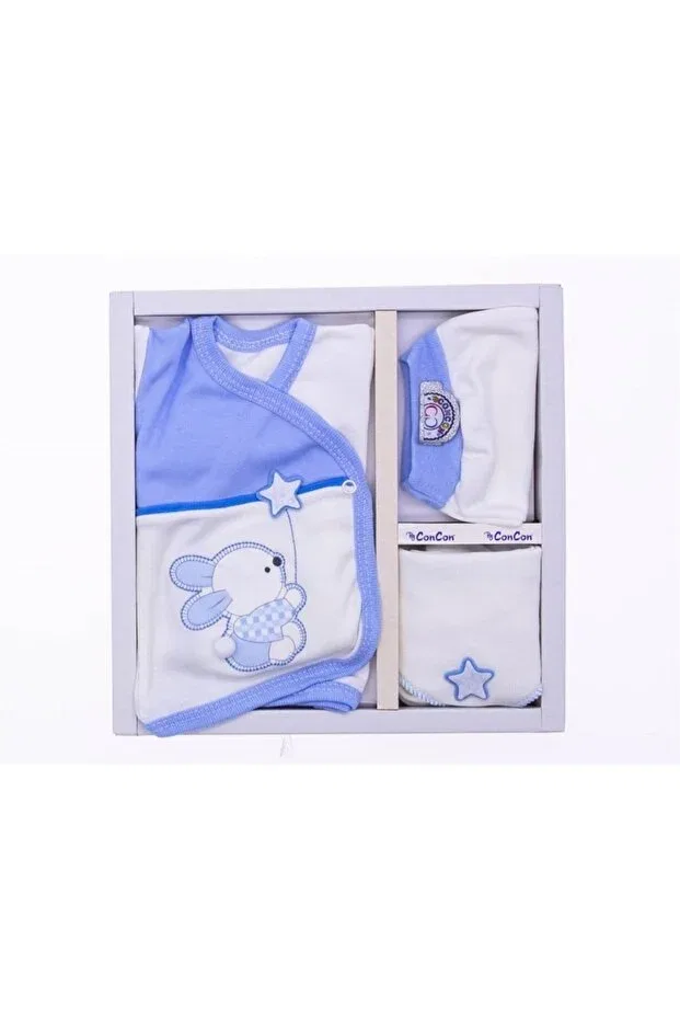 Детское боди-комбинезон для девочек с принтом Starry Rabbit Embroidered By Con Con, Blue