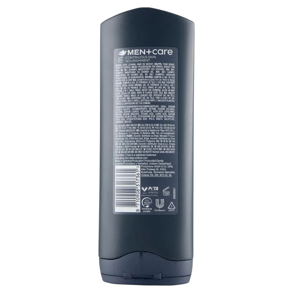 Гель для душа D. Men+Care Invigorating Cool Fresh, 3 x 250 мл, Italian Gourmet E.R., Cool Fresh — фото 2