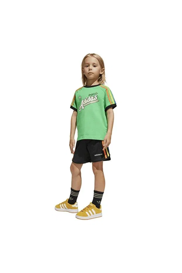 Детская футболка для девочек с коротким рукавом хлопковая Jc5885-C Adidas, Green — фото 2
