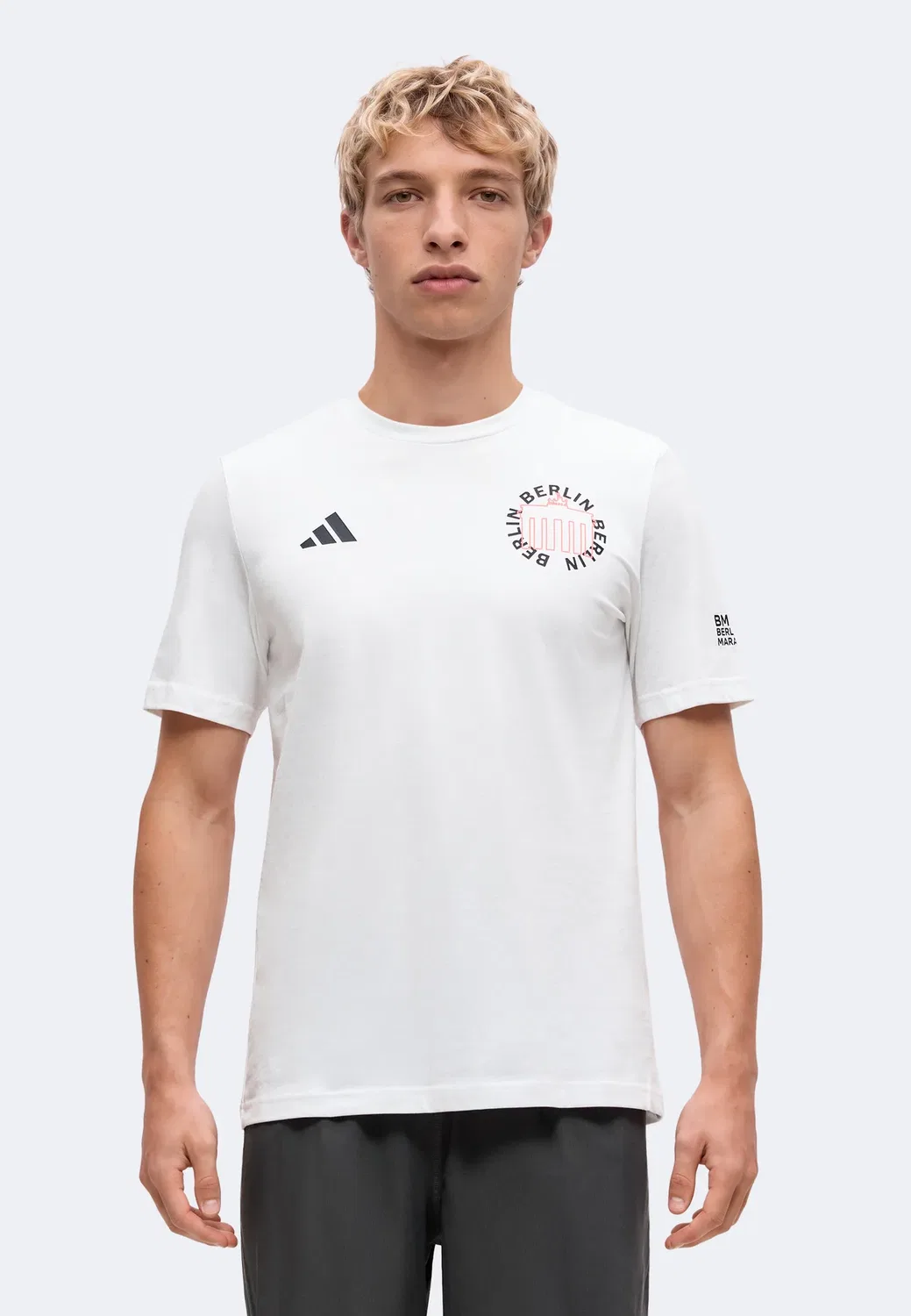 Футболка Ber26 - футболка с принтом Adidas Performance, White — фото 3