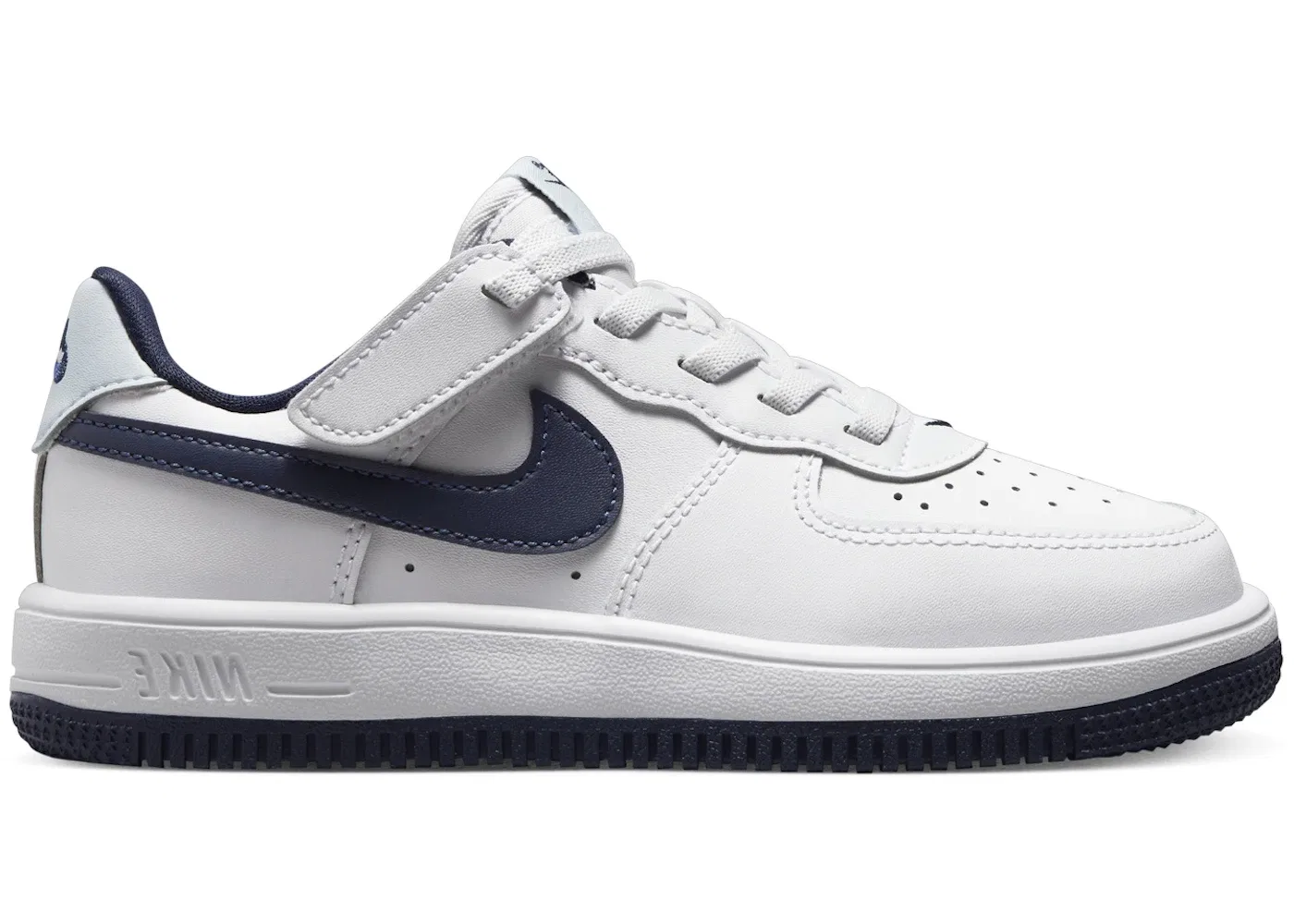 Детские кроссовки для мальчиков с системой EasyOn Nike Force 1 Low EasyOn Nike, White/Football Grey/Midnight Navy