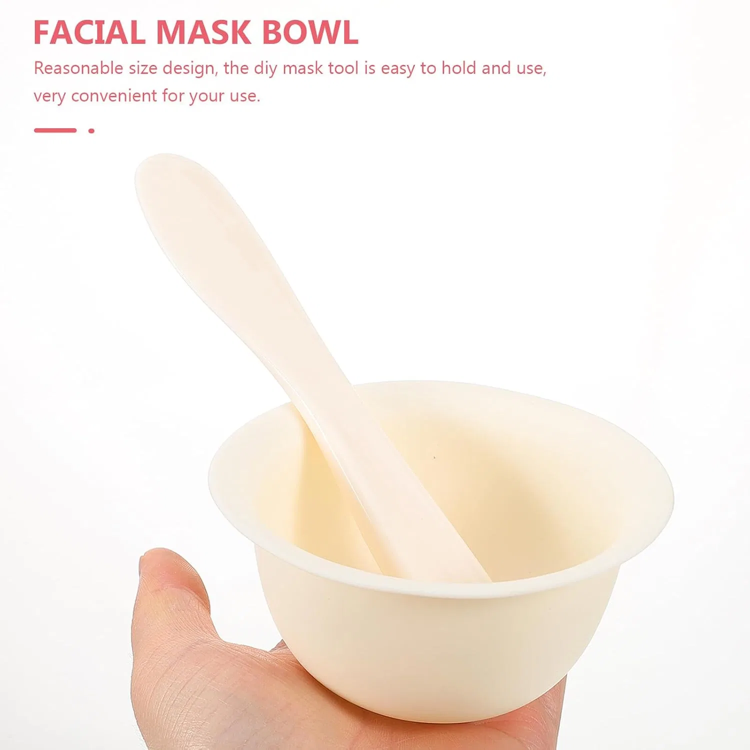 Набор для масок для лица Silicone Mask Bowls HEALEEP, 1 чаша, 1 аппликатор, Beige — фото 4