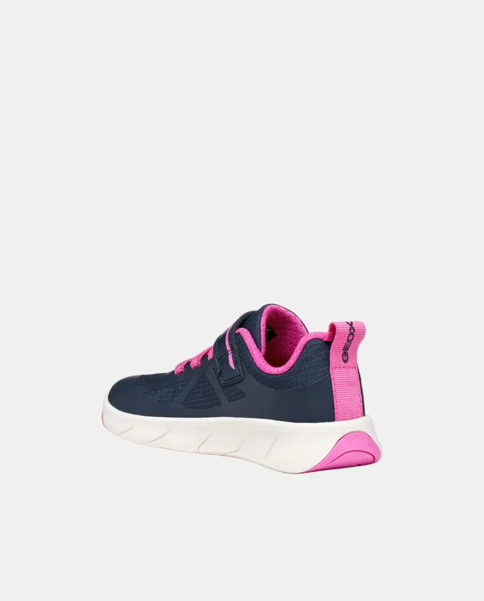 Детские кроссовки для девочек с анатомической подошвой Geox, Azul Marino — фото 3