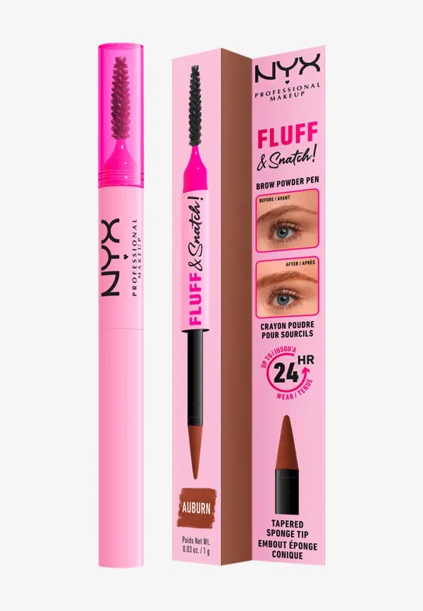 Карандаш для бровей Fluff & Snatch Powder Eyebrow Pencil Nyx Professional Makeup Black, 1 г, цвет auburn