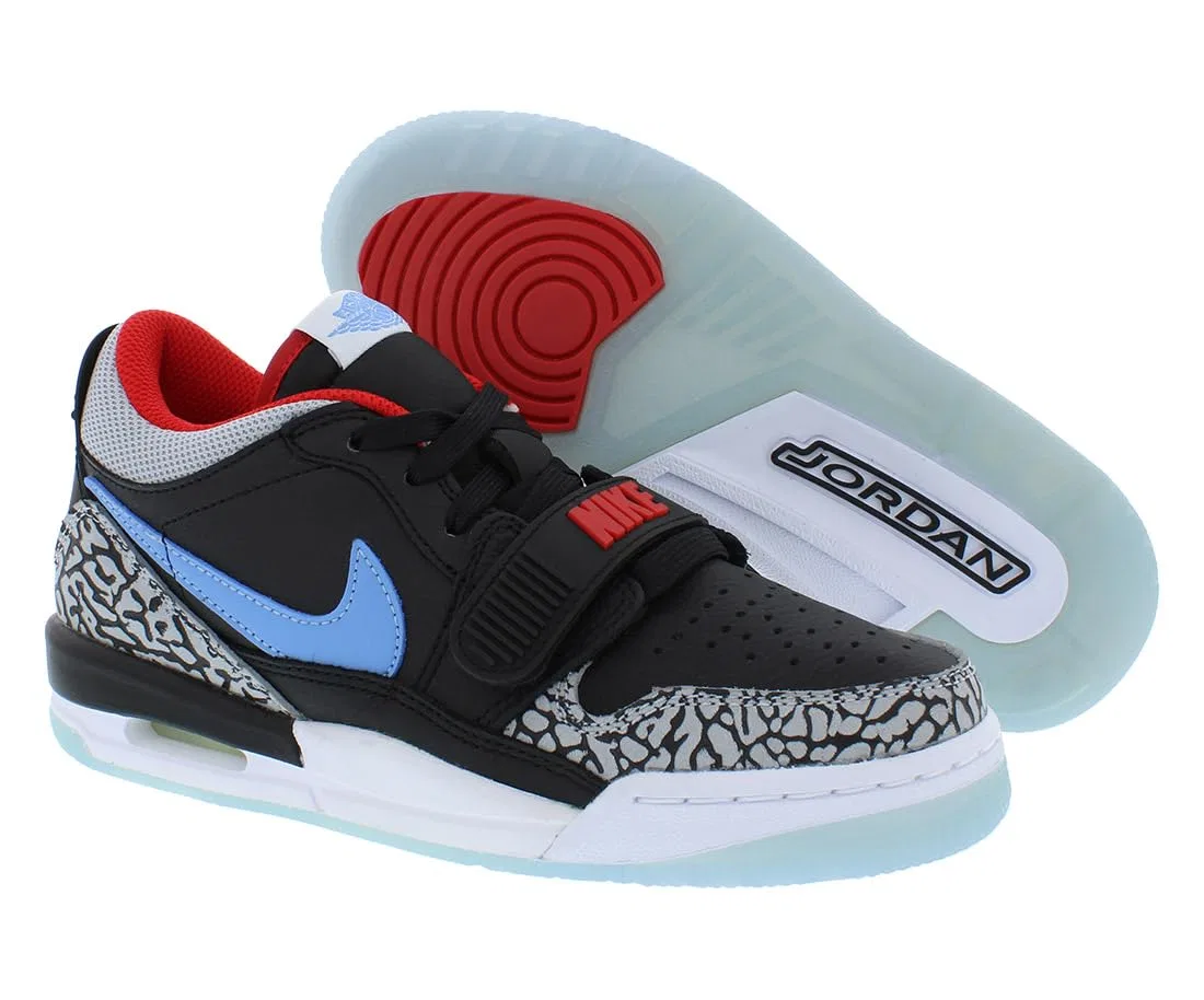 Детские кроссовки для мальчиков Air Jordan Legacy 312 Low NIKE, Black Grey Wolf Blue Valor — фото 2