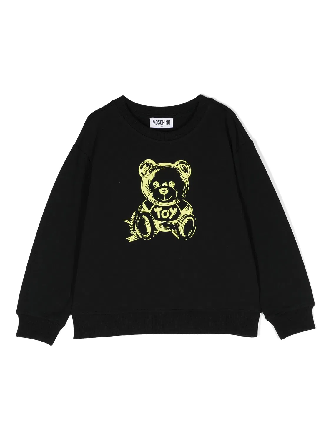 Moschino Свитшот с принтом Teddy Bear, черный хлопок