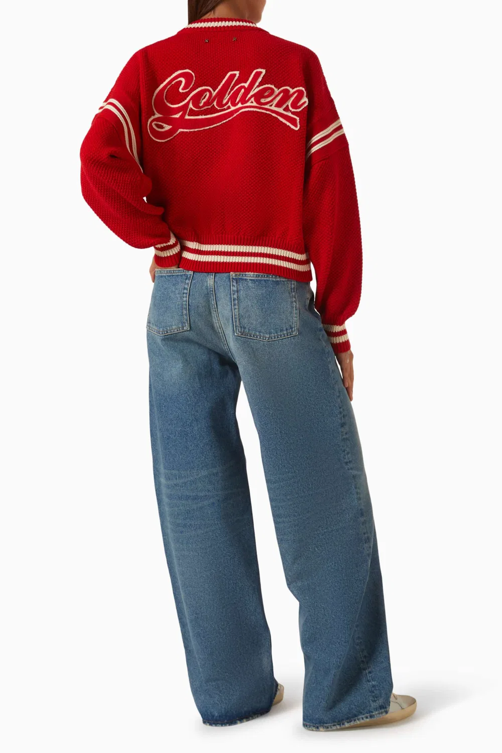 Свитер с круглым вырезом из хлопка Rachel Crewneck GOLDEN GOOSE — фото 2