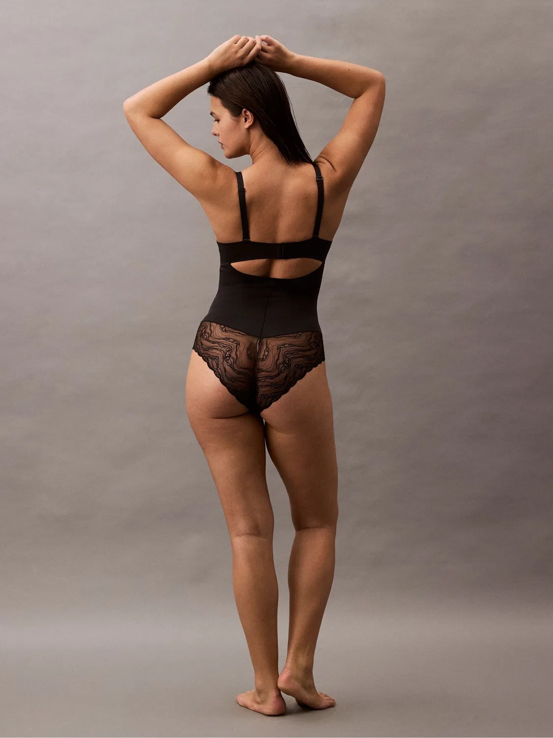 Боди Calvin Klein Sensual Stretch Lace, черный — фото 2