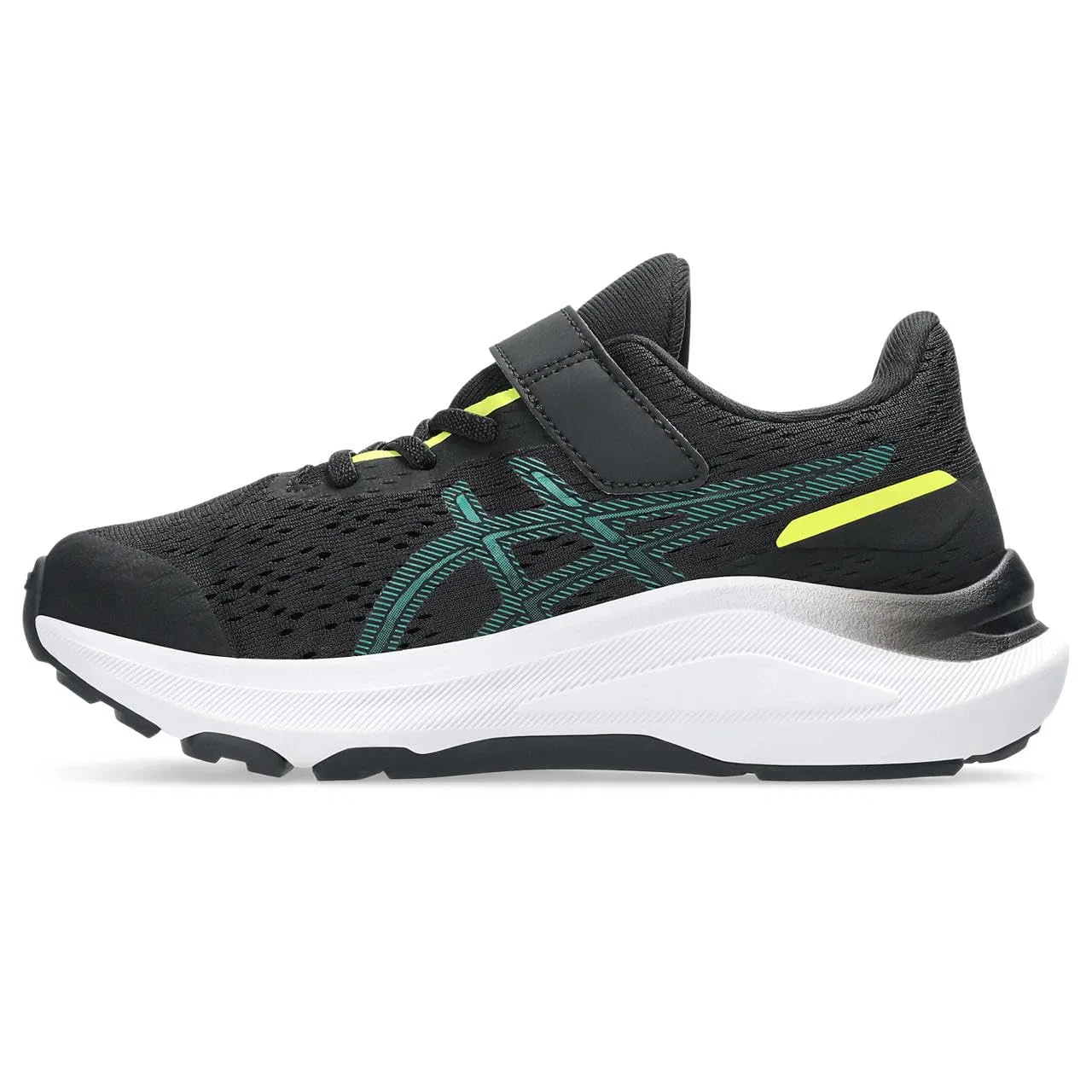 Детские кроссовки для мальчиков с гелевой подушкой GT-1000 13 PS ASICS, Black Jasper Green — фото 4