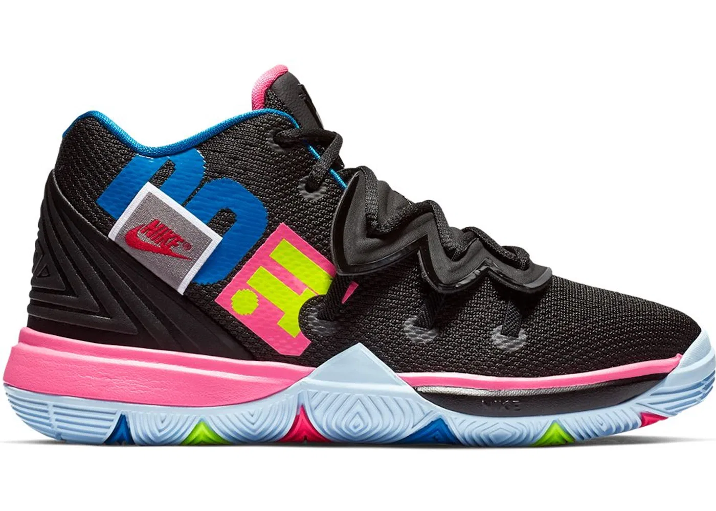 Детские кроссовки для мальчиков Nike Kyrie 5, Black/Volt-Hyper Pink