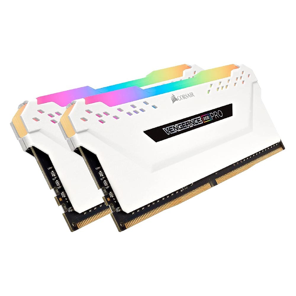 

Оперативная память Corsair Vengeance RGB Pro, 16 Гб DDR4 (2х8), 3600 МГц, CL18-22, CMW16GX4M2D3600C18W, белый