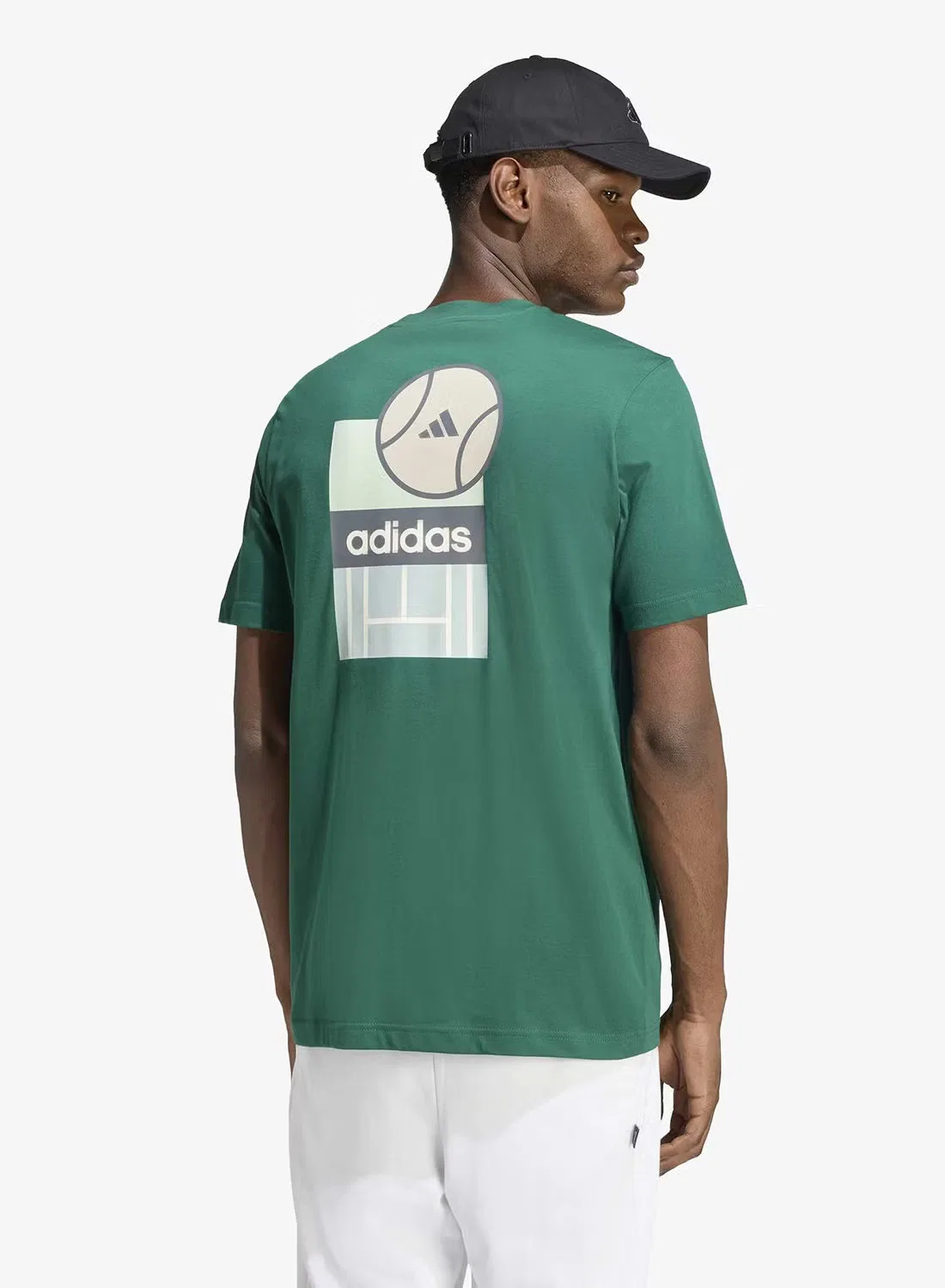 Футболка с принтом Mos poster graphic Adidas, зеленый — фото 2