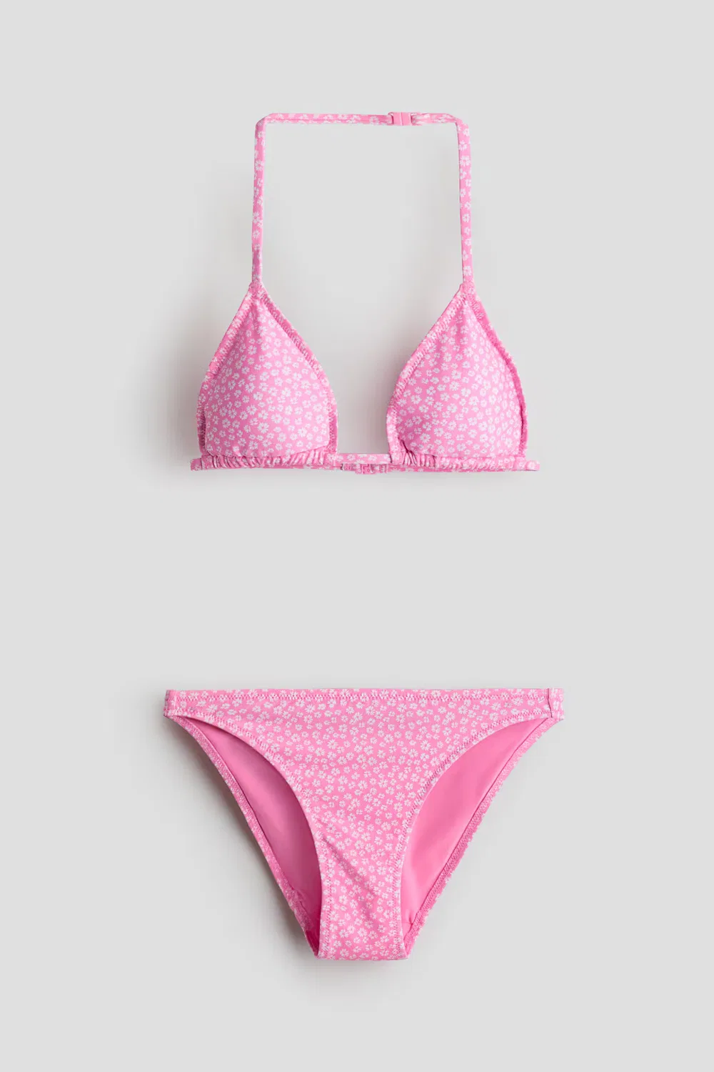Треугольное бикини H&M, Rosa/Geblümt