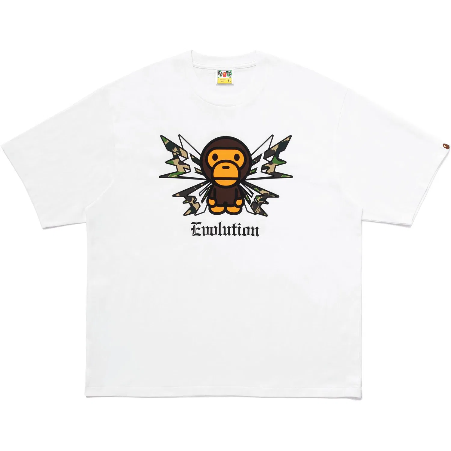 Детская футболка с прямым кроем A BATHING APE Xie Tianfeng Evolution Collaboration, Белый
