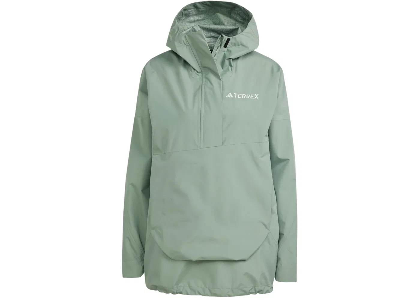 Женская ветровка с капюшоном Anorak Adidas, Silver Green