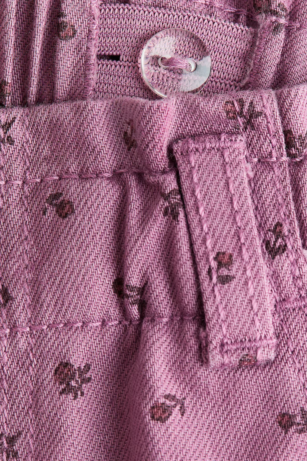 Брюки из саржи с принтом H&M, Lila/Geblümt — фото 3