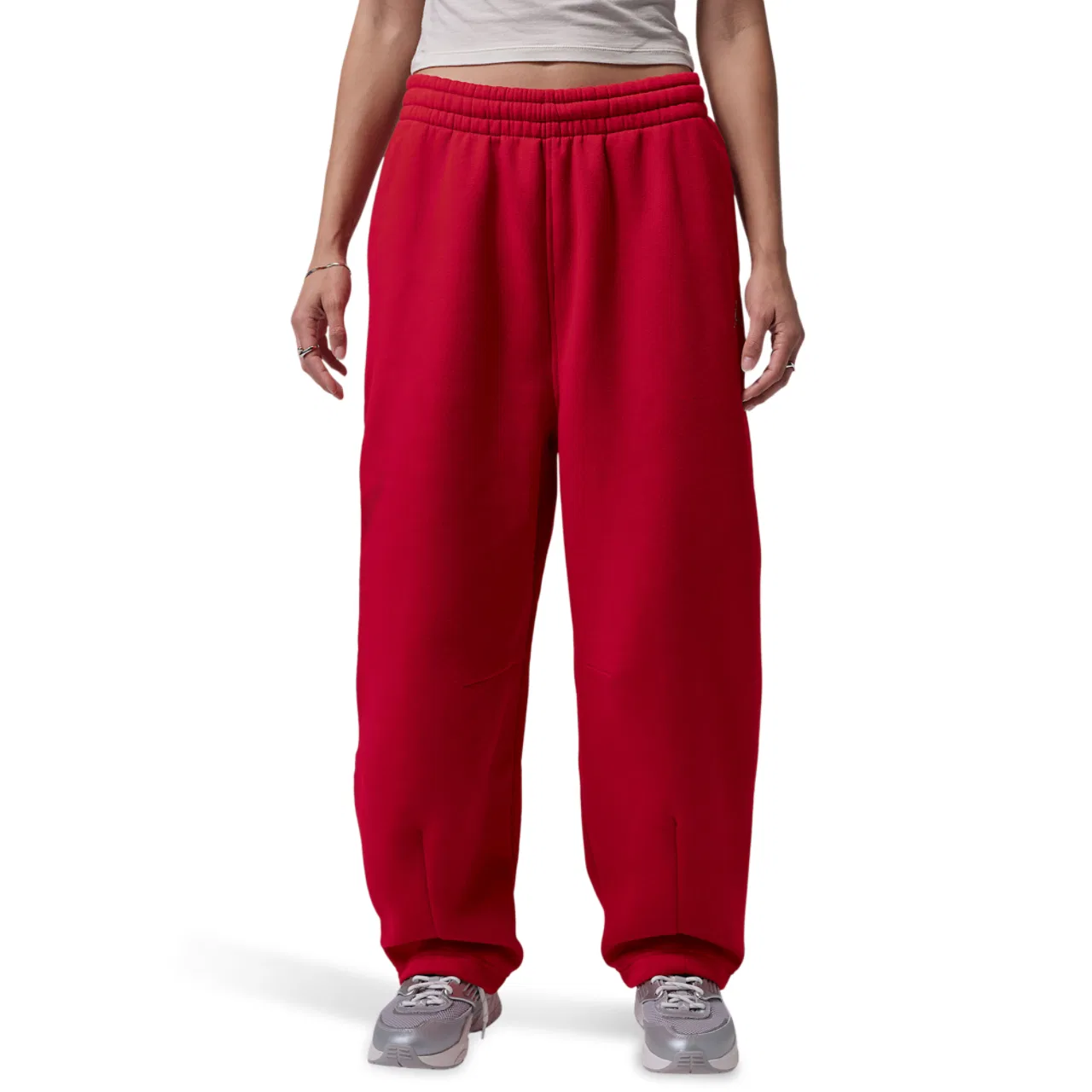 Женские брюки с широкими штанинами из футера Jordan Brooklyn Fleece, Jordan, Gym Red