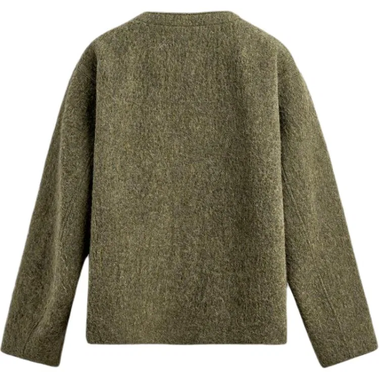 Мужской кардиган с принтом зебра V-образным вырезом Zebra Print Green ZARA, Zebra Print Green — фото 3