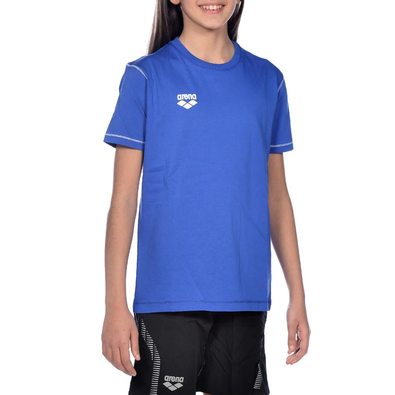 Детская футболка с коротким рукавом Arena Team Line SS Tee, Цвет: Blau — фото 2