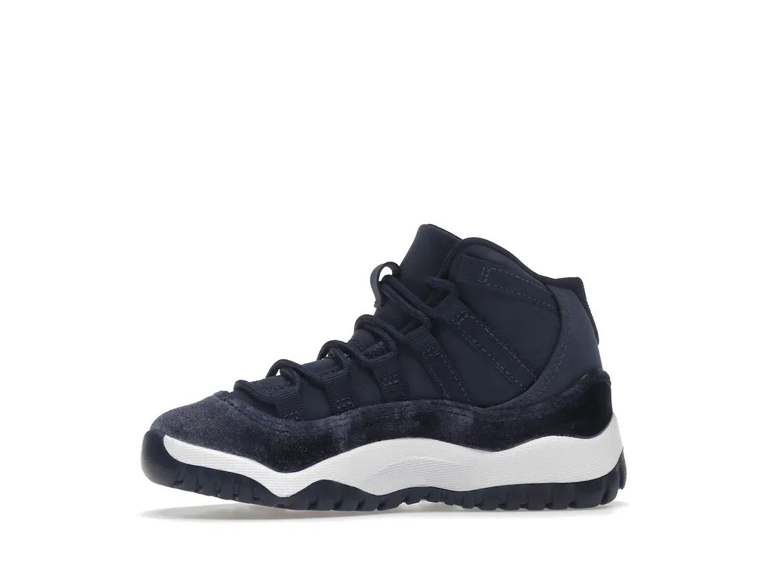 Детские кроссовки Lifestyle с замшевым верхом Jordan 11 Retro Jordan, Midnight Navy/Metallic Silver/White — фото 3