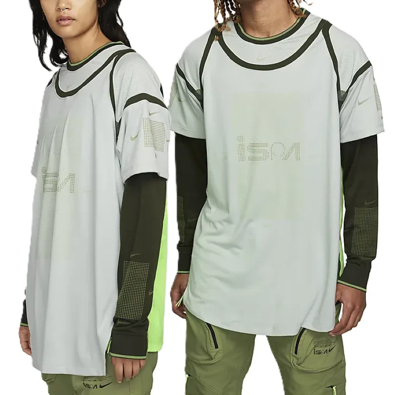 Мужская футболка с длинным рукавом Nike Ispa, Light Silver/Sequoia/Crocodile Leather