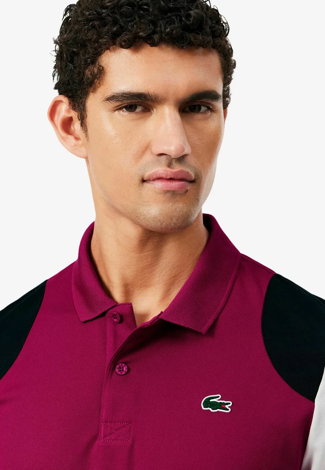 Рубашка поло Lacoste, Rose Fushia Vert Blanc-Ty — фото 4