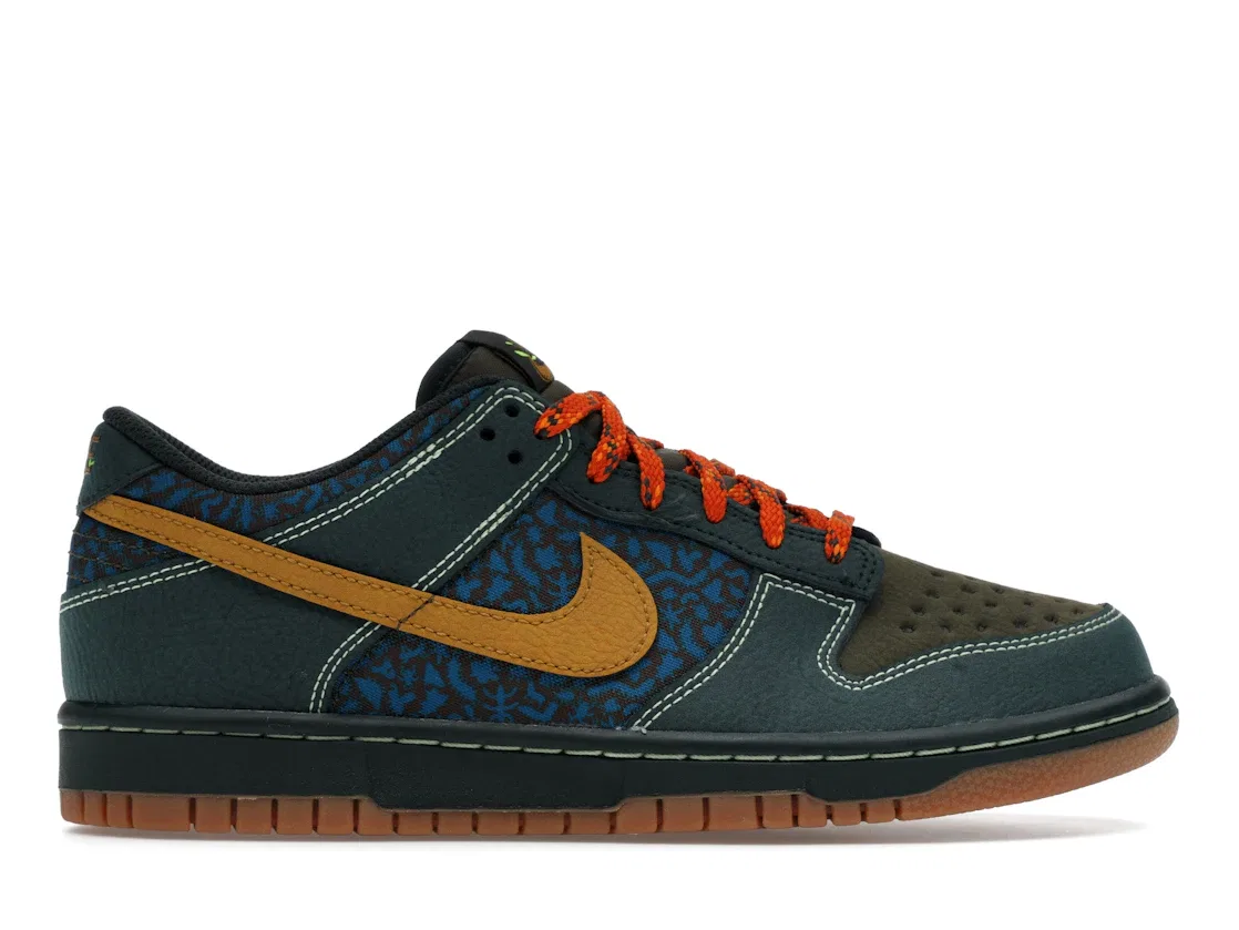Детские кроссовки Lifestyle Nike Dunk Low, Seaweed/Ochre/Cargo Khaki/Green Abyss