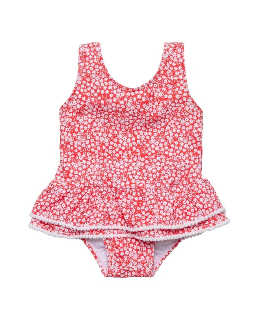 Купальник с юбкой-воланами Ditsy Bloom Skirt Swimsuit Snapper Rock, Red