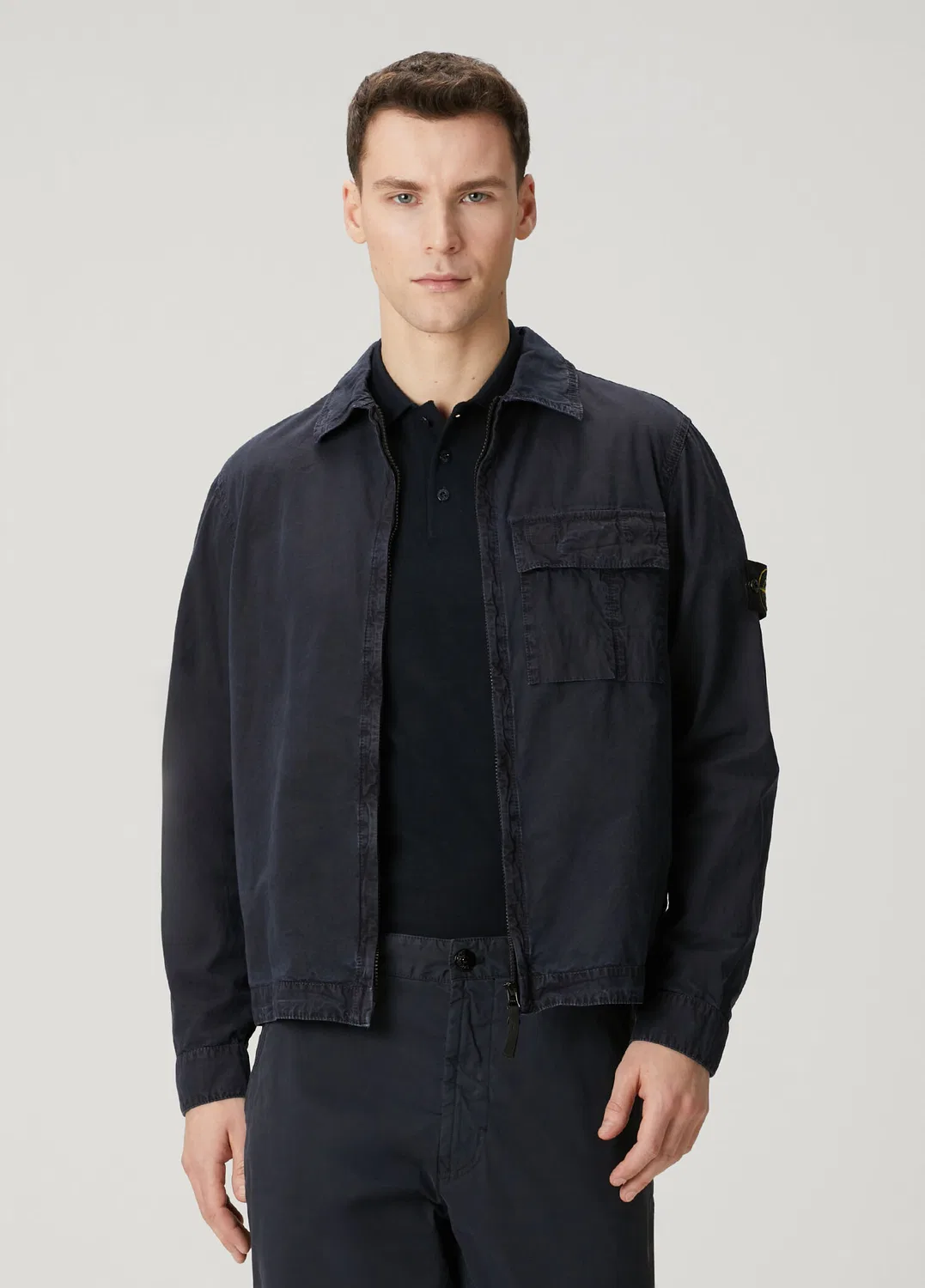 Спортивная рубашка Stone Island, темно-синий