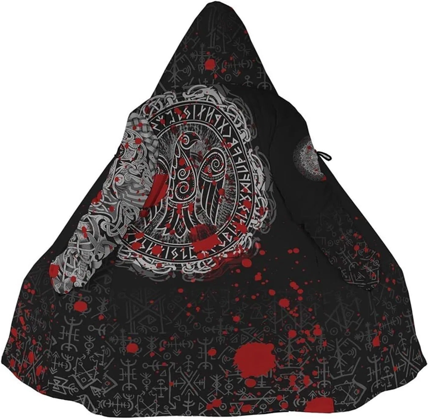 Мужское пальто с принтом Norse Mythology Tattoo, Blood Raven