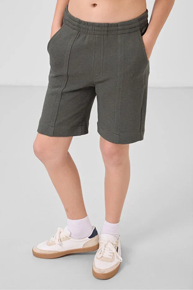 Детские шорты для мальчиков хлопковые Khaki Cotton Soft Textured Standard Fit Basic Tommy Life, Khaki — фото 3