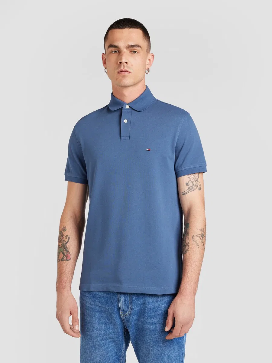 Рубашка TOMMY HILFIGER 'CORE 1985 REGULAR POLO' синего цвета — фото 3