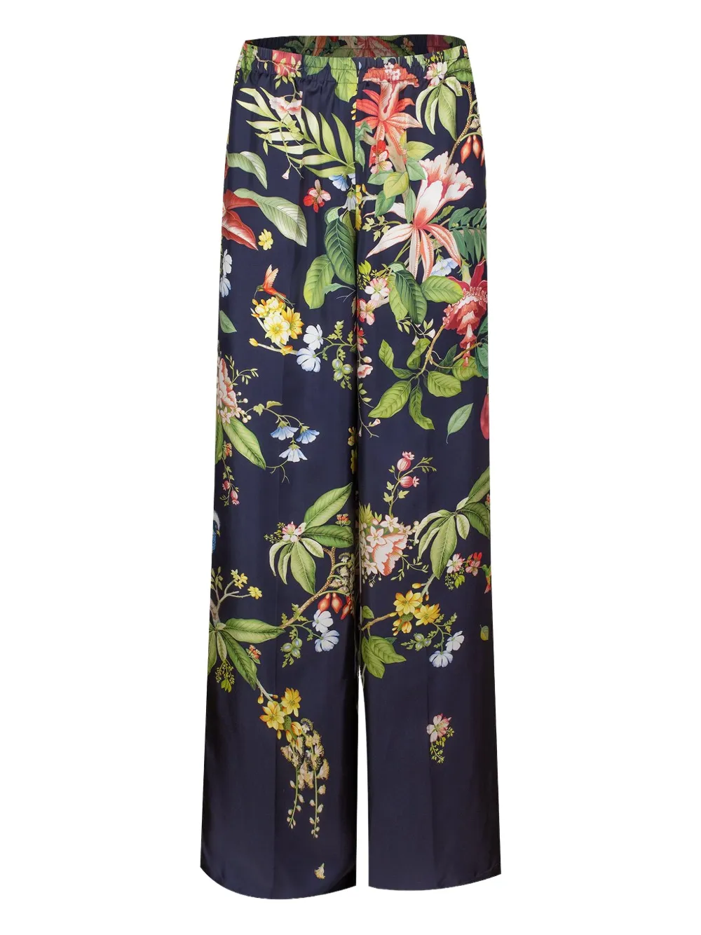 

Брюки с цветочным принтом Oscar de la Renta, синий