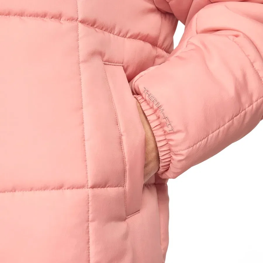Женская куртка-парка с капюшоном, утепленная, Nike Sportswear Classic Puffer Therma-Fit, Черный — фото 4