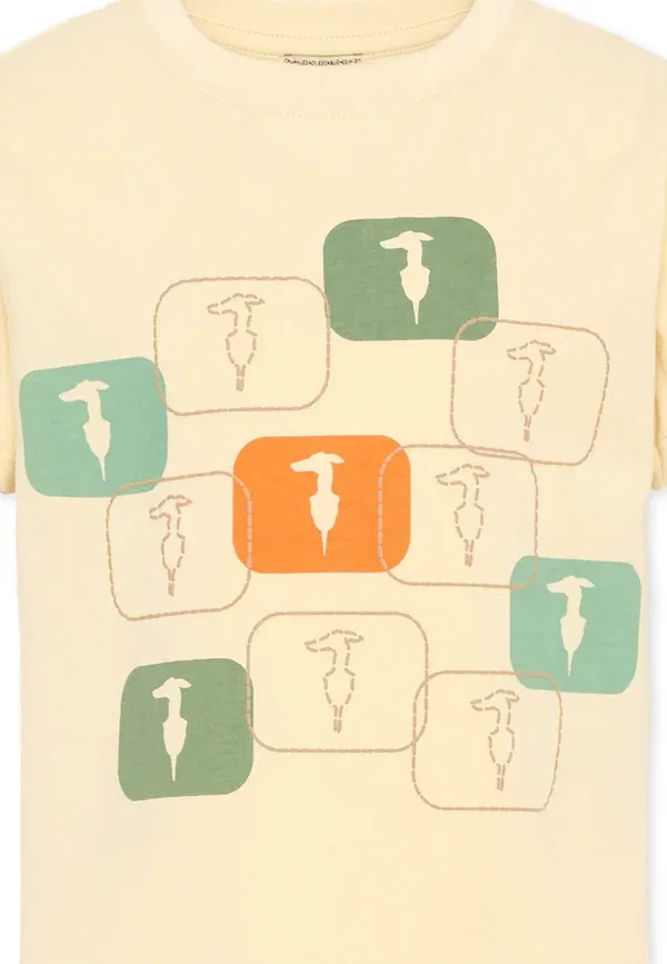 Футболка с принтом Print T-shirt Tru Trussardi Junior, бежевый — фото 3