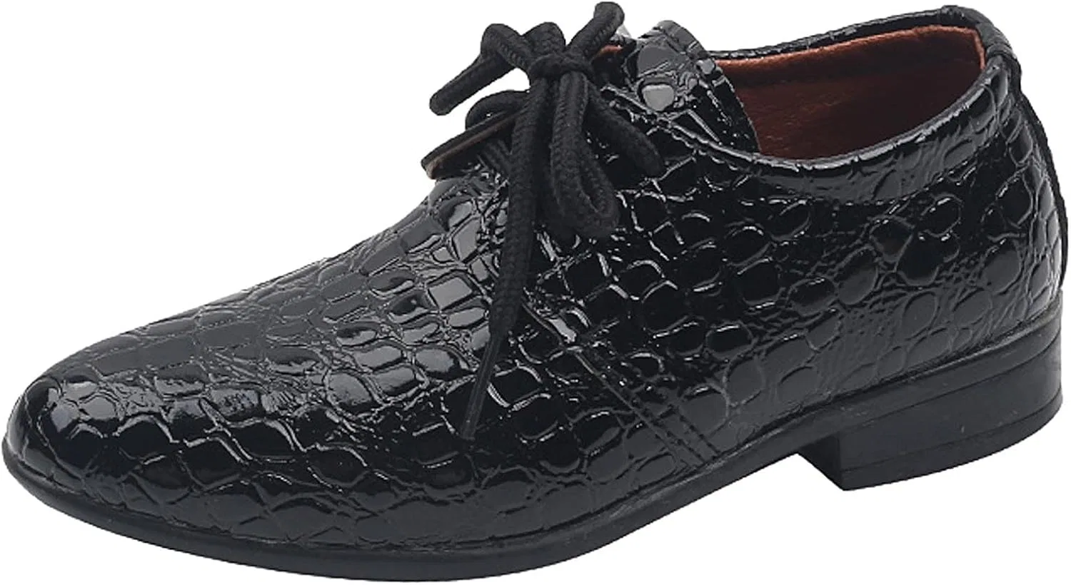 Детские кроссовки для мальчиков с кожаным верхом и шнуровкой, Black