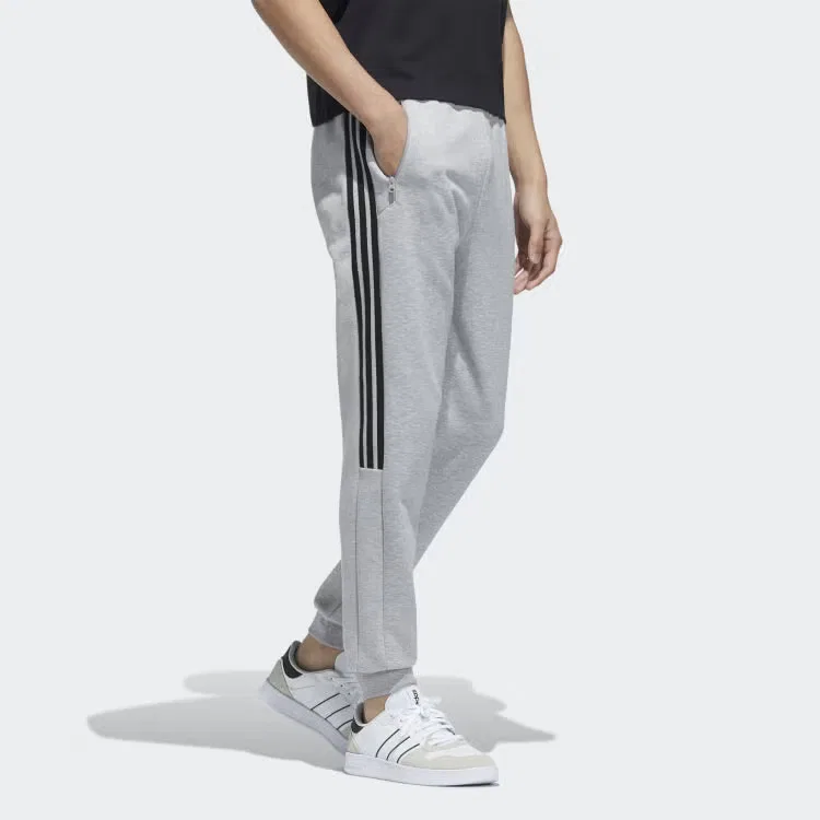 Штаны спортивные с контрастными полосками Adidas, серый — фото 3