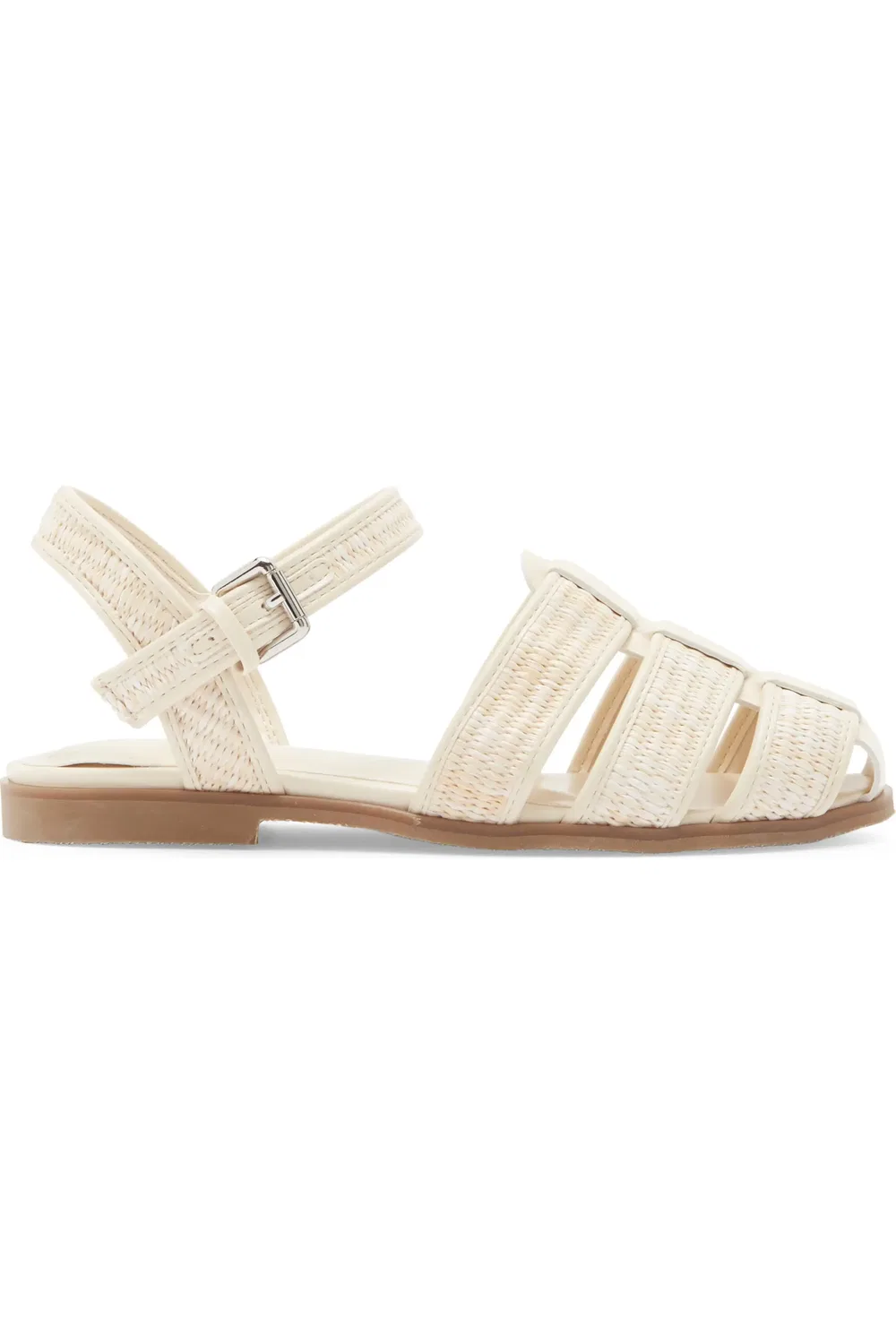 Детские сандалии с плетеными ремешками Merri Fisherman Sandal Nordstrom, Ivory — фото 3