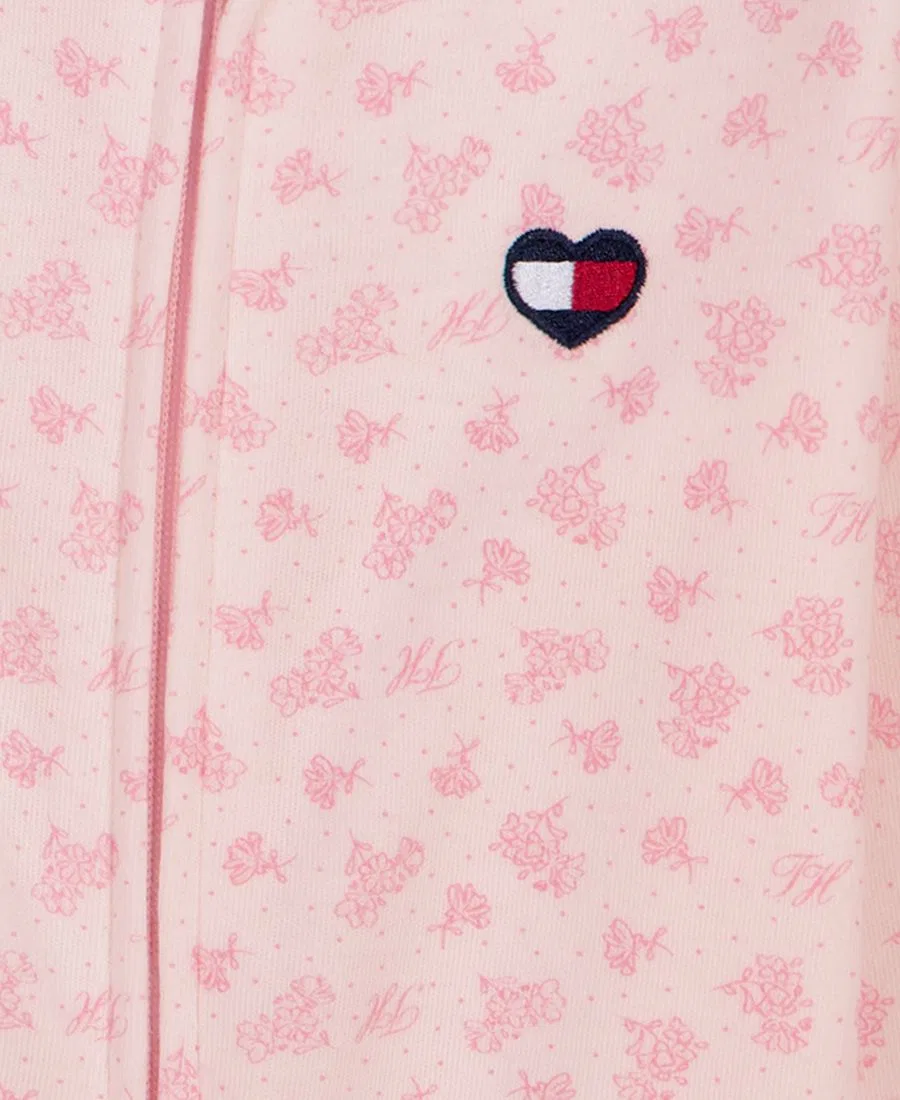 Боди-комбинезон Tommy Hilfiger с длинным рукавом, с цветочным принтом, Pink — фото 4
