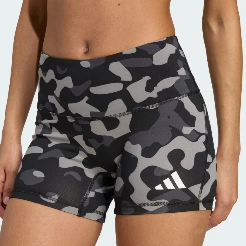 Женские спортивные шорты для волейбола с камуфляжным принтом adidas, Grey Three Team Dark Grey Black — фото 4